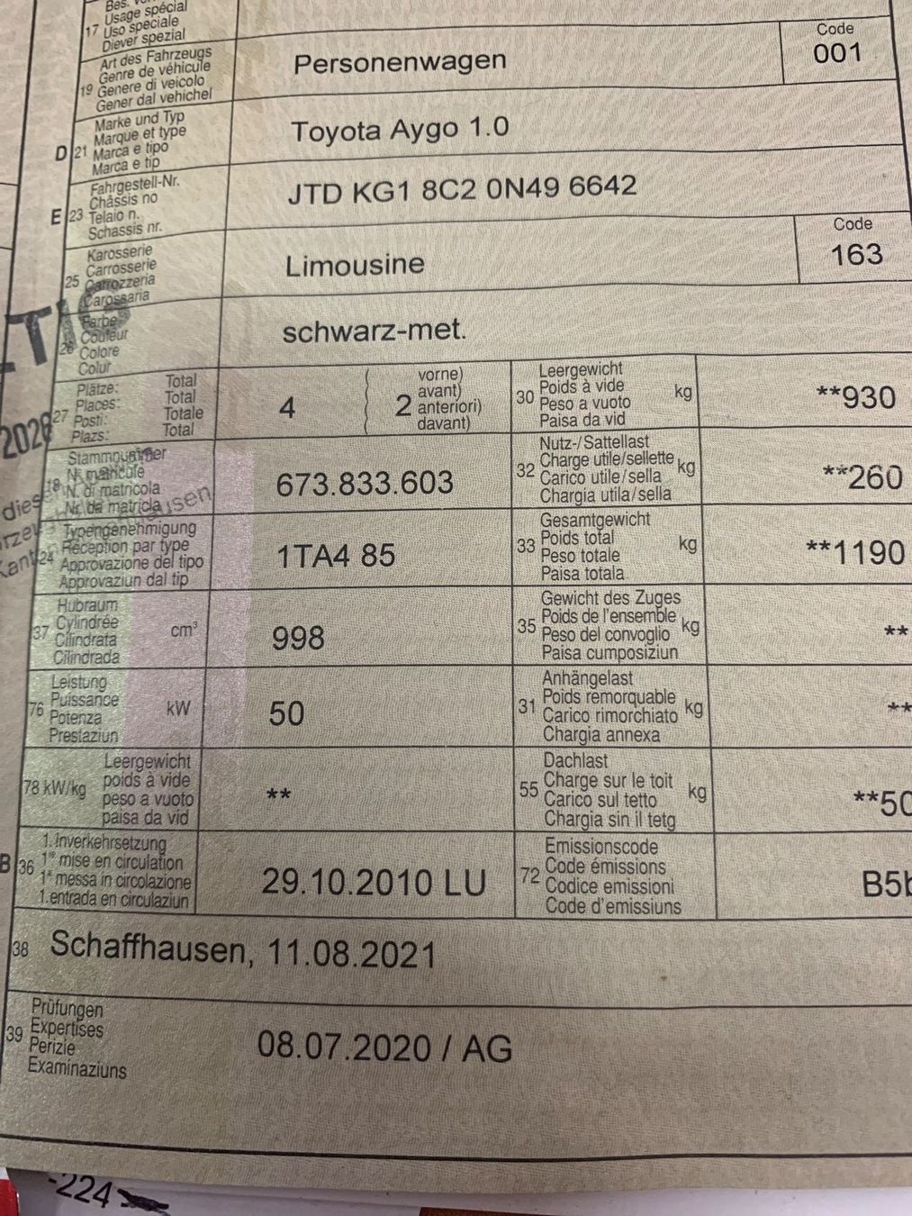 Toyota Automobili: Toyota Aygo 1.0 – Usato da Wetzikon ZH venduto da AndyG60 9