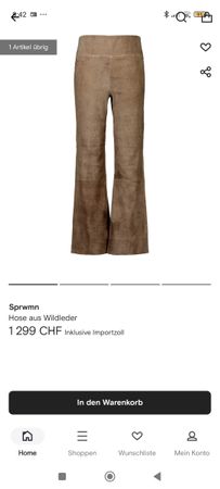 SPRWMN Wildlederhosen NEU