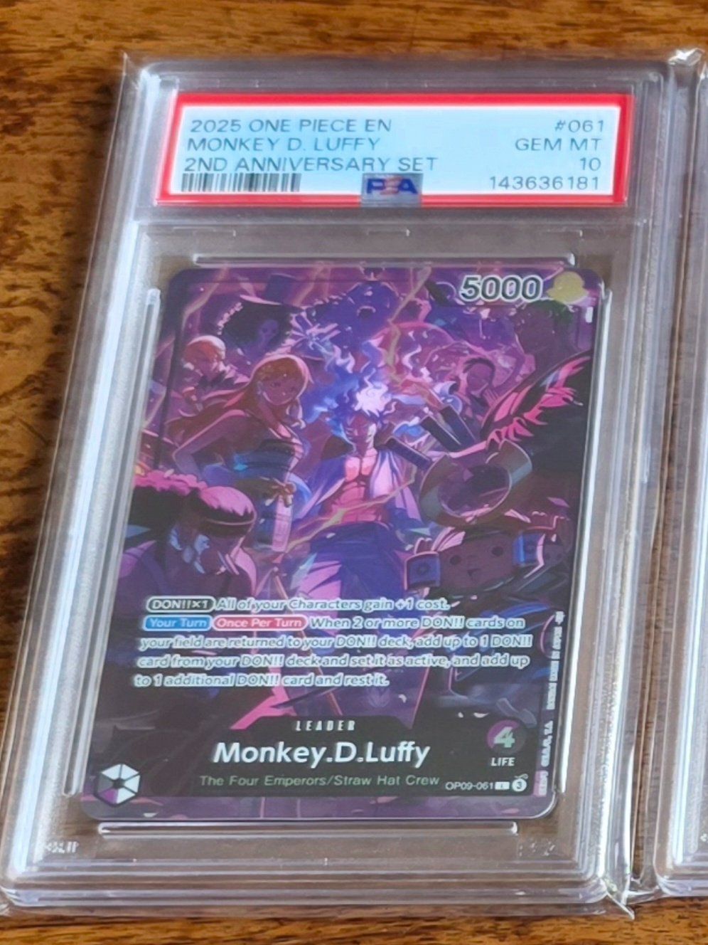 Bandai Carte collezionabili: One Piece - 2nd Anniversary Set English PSA 10 Sequential – Nuovo (secondo la descrizione) da Bern venduto da HotOden 1
