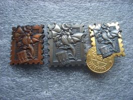 BASLER FASNACHT 1984 Kupfer , Silber , Gold .