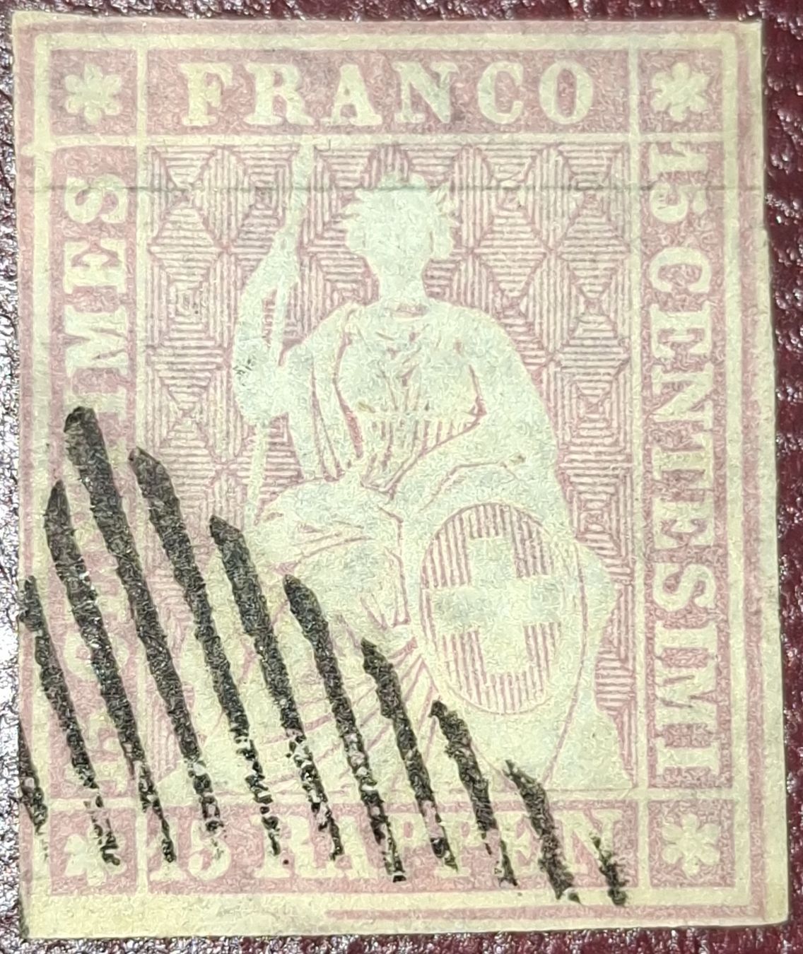 Tutti i francobolli: Strubel 24F Kat. 450.- – Usato da Balgach venduto da SIMEON27