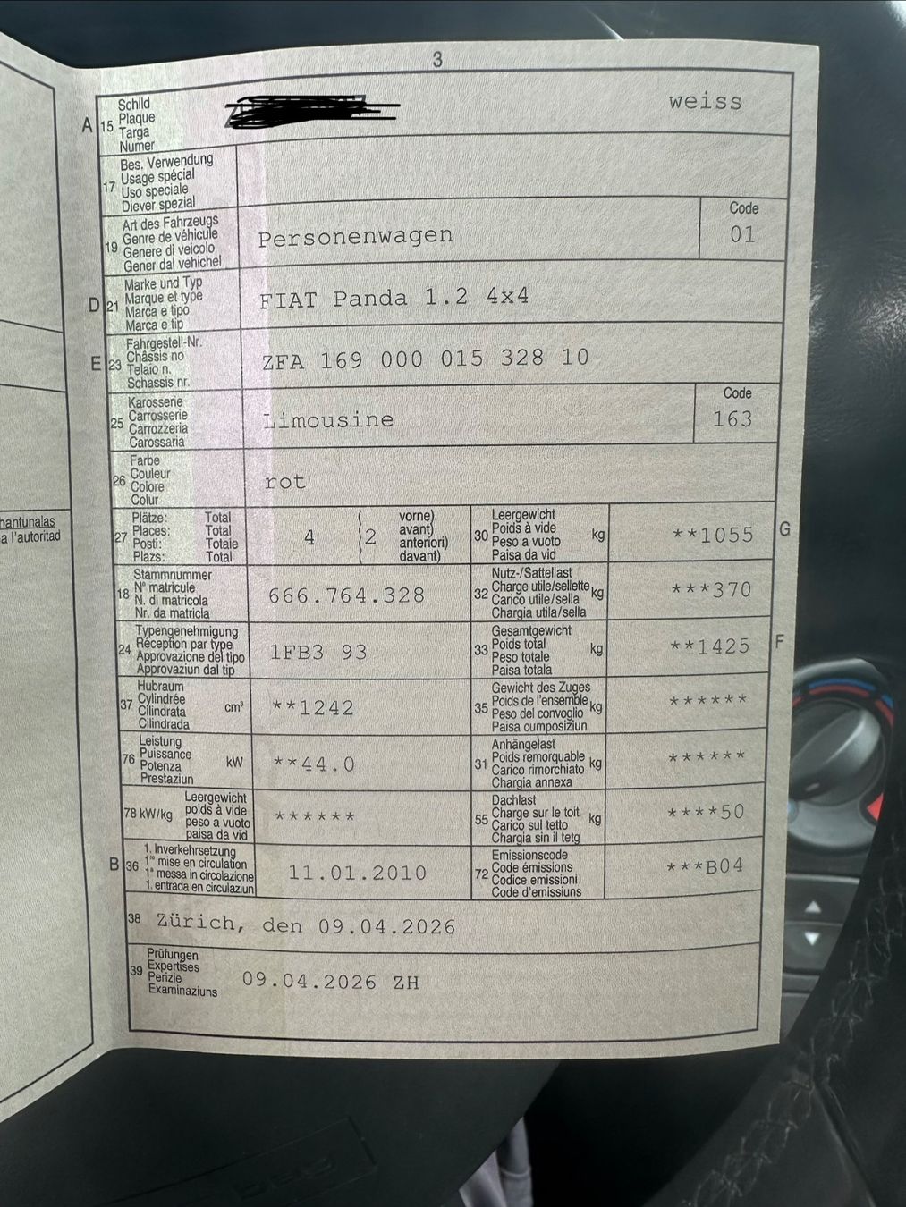 Fiat Autos: FIAT Panda 1.2 4x4 (Trekking) – Gebraucht aus Affoltern am Albis von blata81 7