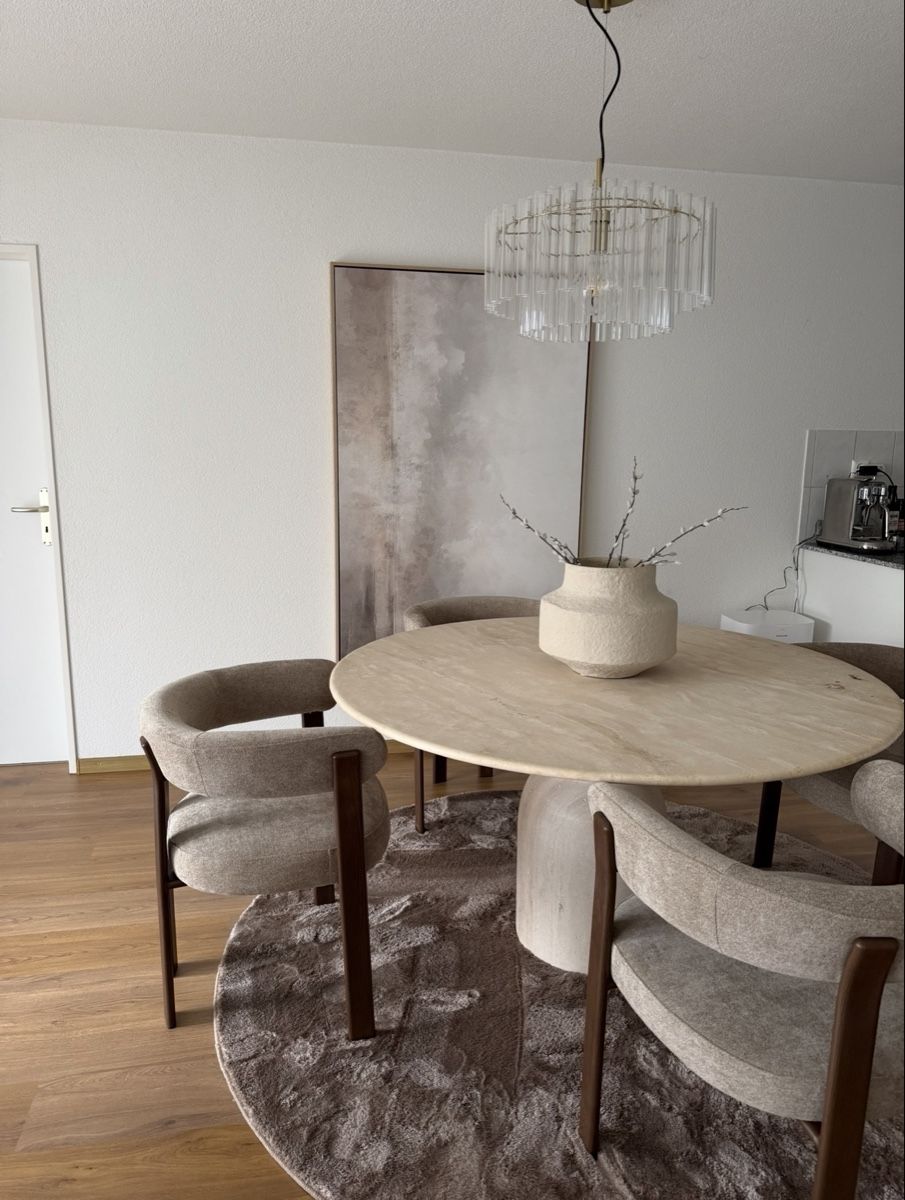 Minerali & Pietre curative: Runder Esstisch Travertin 140cm Durchmesser – Nuovo (secondo la descrizione) da Winterthur venduto da JetiD 1