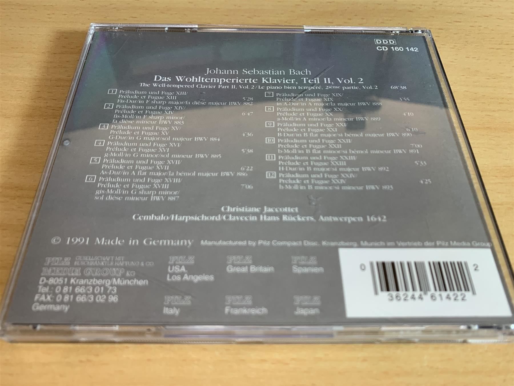 CDs: Bach – Das Wohltemperierte Klavier Teil 2 – Gebraucht aus Rikon im Tösstal von Alpenmutz 1