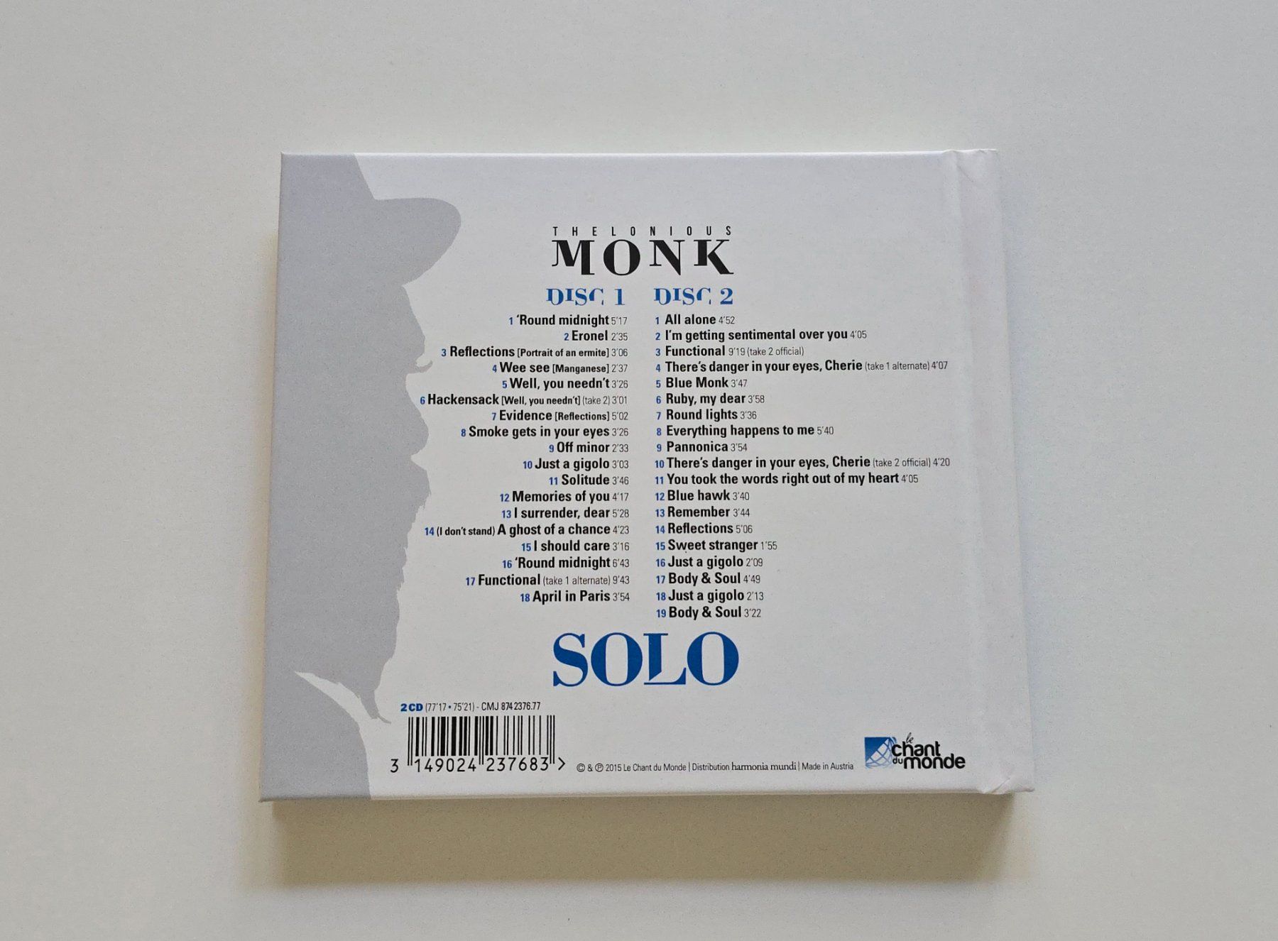 CD: CD Thelonious Monk - Monk Solo (2 CDS) – Usato da Dättlikon venduto da Wundertuete_ 1