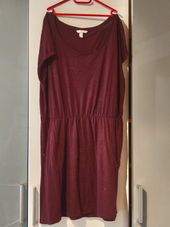 Sommerkleid in bordeaux Grösse L H&M basics