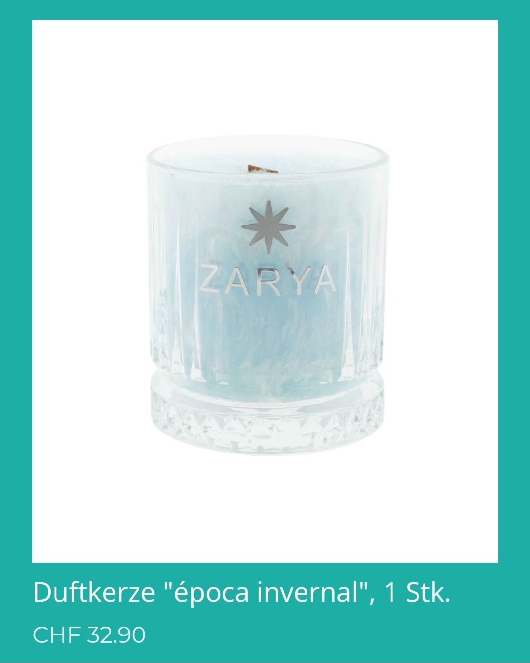 Kerzen: ZARYA Duftkerze "winter" 1 Stk. – Neu (gemäss Beschreibung) aus Wallisellen von misnenes