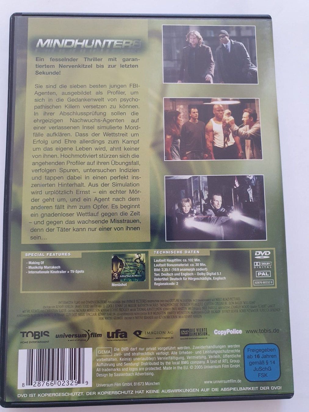 Tutti i DVDs: Mindhunters - jede Sekunde zählt – Usato da Oberdorf BL venduto da BaldenEagle 1