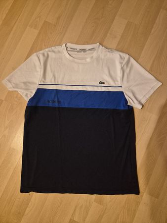 T-Shirt Lacoste blau weiss ultra dry Technik Grösse L