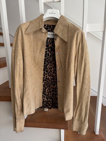 Dolce & Gabbana Jacke Wildleder beige mit Strass Grösse 44