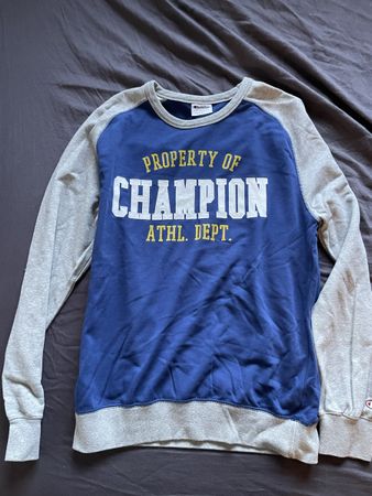 Pullover Champion blau grau Grösse L