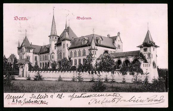 Cartoline postali: Relief-AK Bern, Ansicht des Museums – Usato da Berlin venduto da bartko-reher