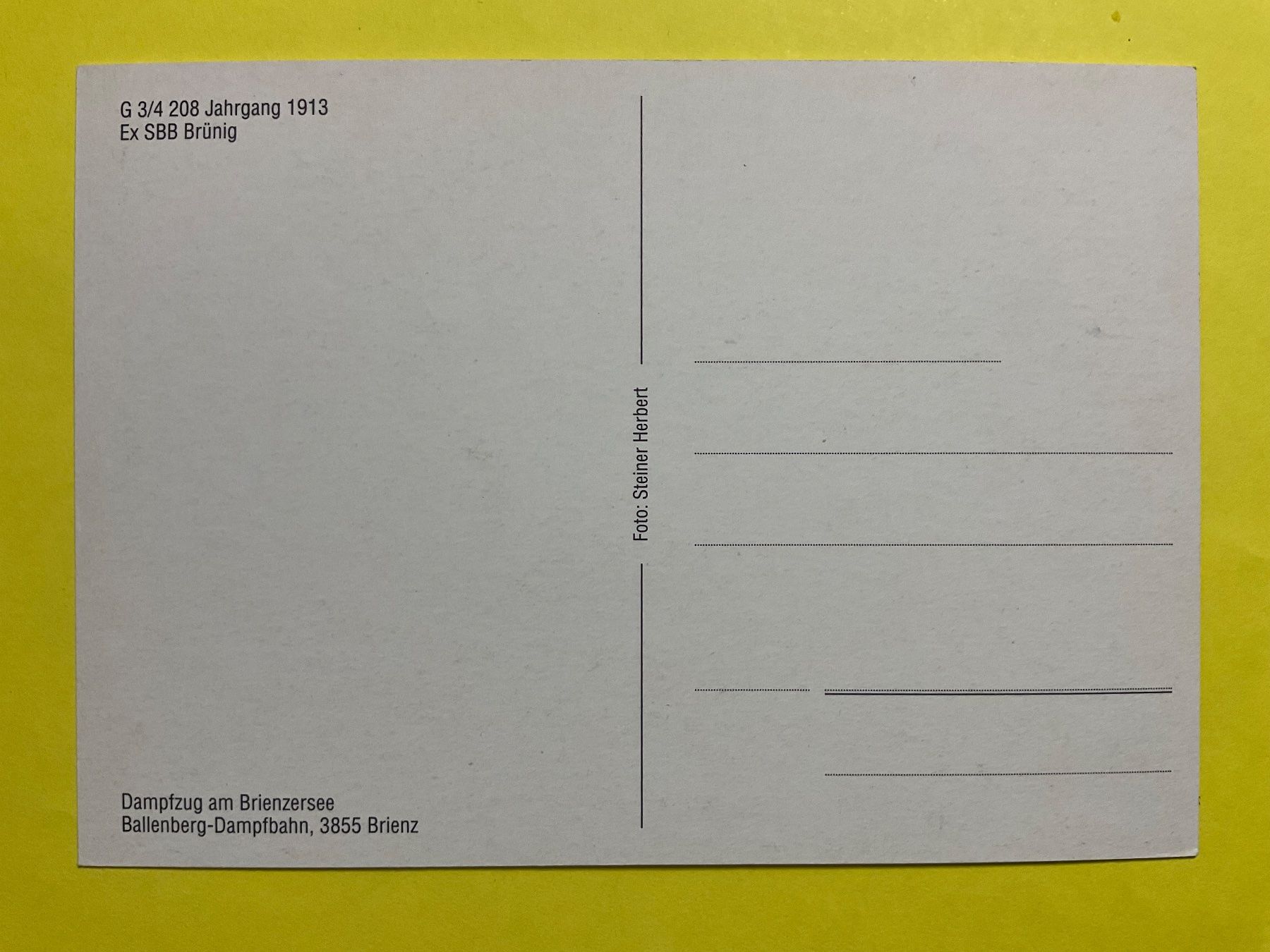 Cartoline postali: AK Dampfzug am Brienzersee – Usato da Zürich venduto da tol_b7c7 1