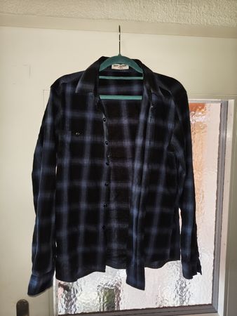 Saint Laurent Hemd kariert blau schwarz Farbe Grösse S