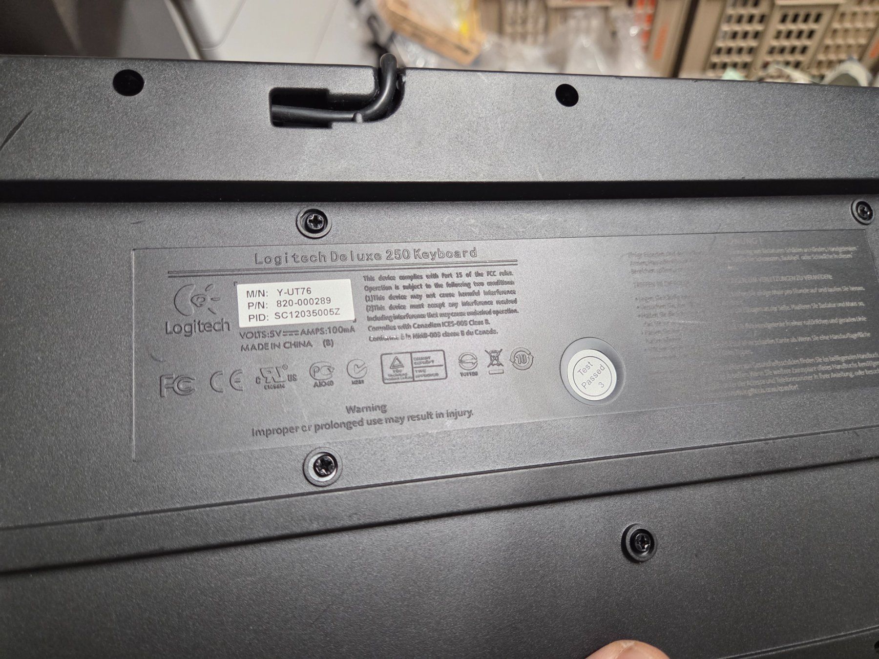 Lenovo Tastiere: Logitech De Luxe 250 Keyboard Tastatur QWERTZ-Layout – Usato da Zürich venduto da Alibaba1234 3