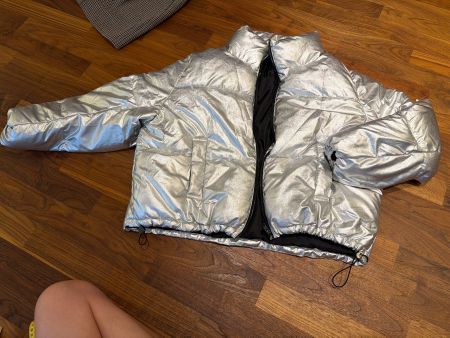 Winterjacke Silber Grösse L von H&M leichte Gebrauchsspuren