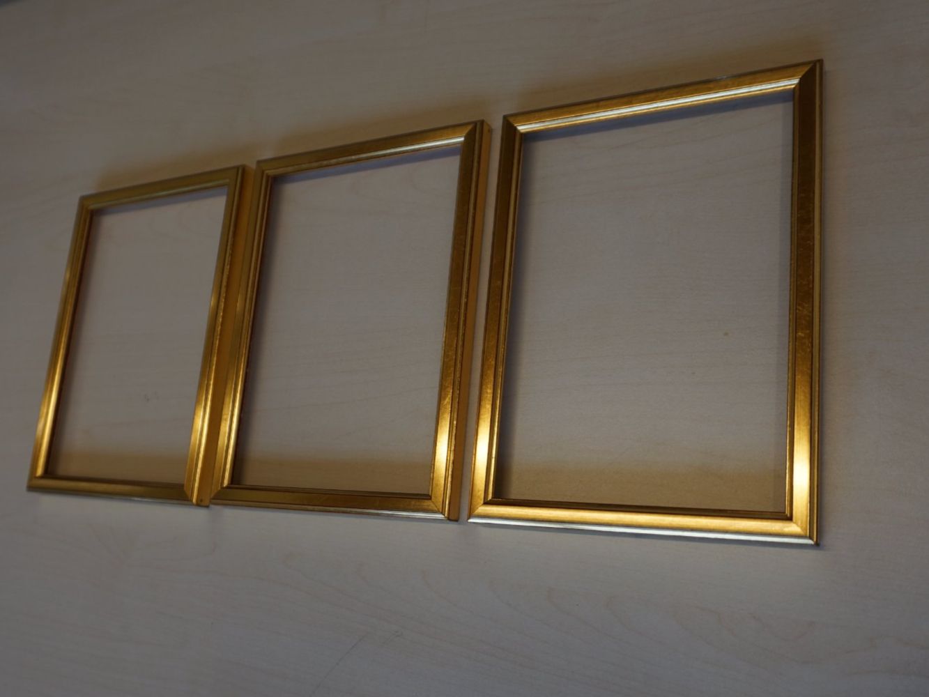 Cornici: Bilderrahmen 3-er Set klein, gold aus Holz – Nuovo (secondo la descrizione) da Giswil venduto da sowo60 2