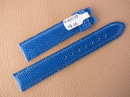 Echt Eidechse Leder Uhrenband 18mm NOS blau 18-16 mm Luxus