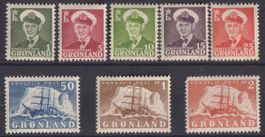 Grönland 1950:  Werte ** - Kat. 85.--