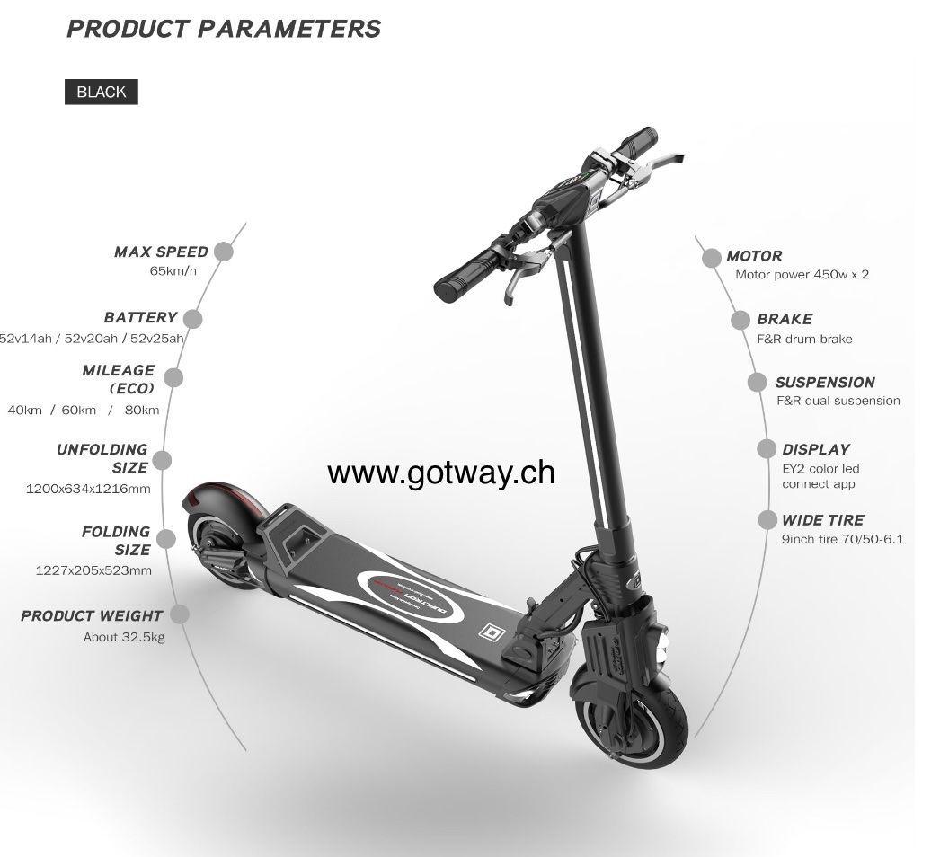 Dualtron Kickboard: NEU Dualtron Pop / Popular E-scooter – Nuovo e nell'imballaggio originale da Uhwiesen venduto da Thom 1