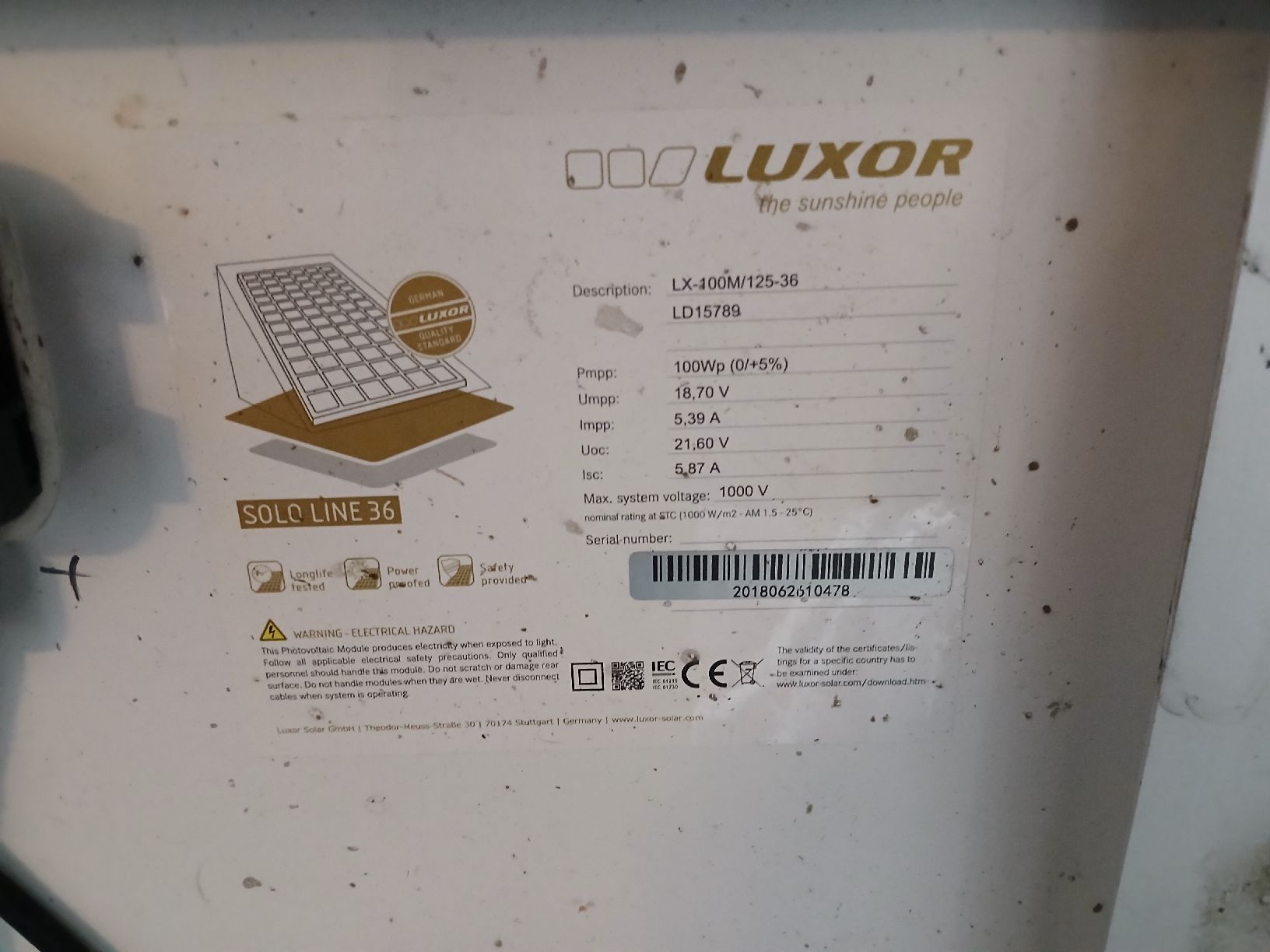 Dispositivi a energia solare: Luxor Solarpanel 2 Stück a 100W – Usato da Lyssach venduto da Eric750 4