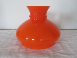 Orange Glas Lampenschirm - Retro Look, Glosche  / Nr.10