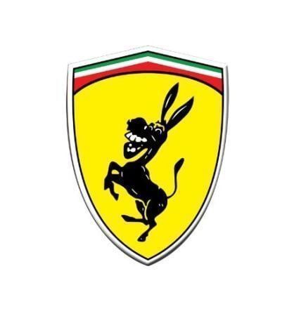 Lustiger Ferrari Aufkleber 3D