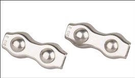 2 Stk. Klemmen INOX für Drahtseil Ø 3 mm. Gratis Lieferung!