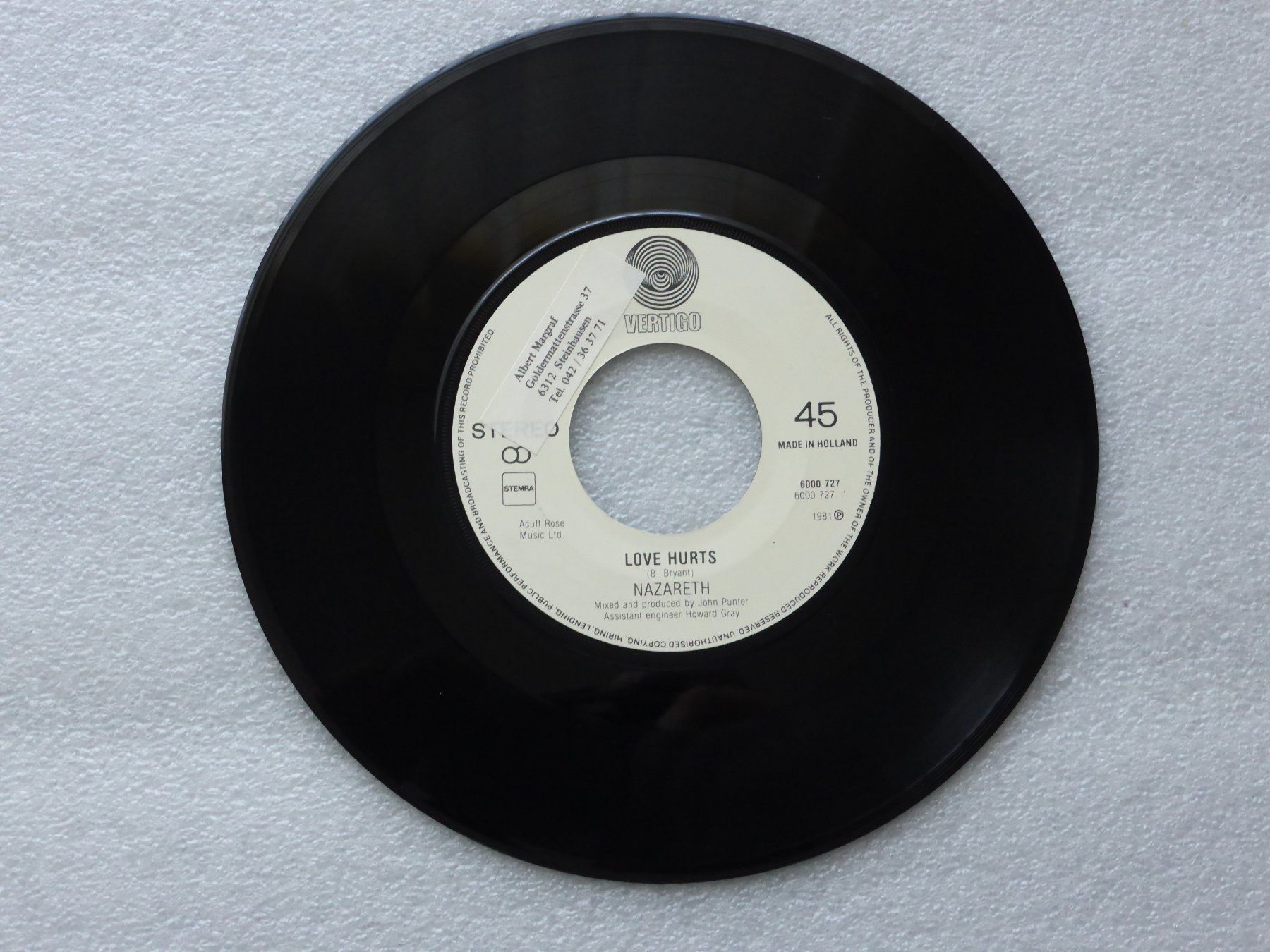 Dischi in vinile: Vinyl Single   NAZARETH – Usato da Küssnacht am Rigi venduto da Mondkinder 1