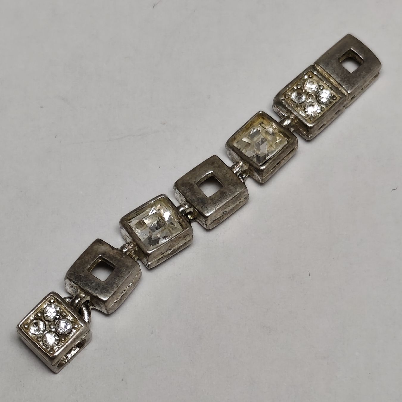 Sonstiger Schmuck: Vintage Anhänger aus massivem Silber mit Strass #A6 – Gebraucht aus Châtelaine von Tropic.Watch2 2