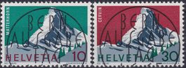 1965, Nr.433+434 "CH Alpen" mit Ersttags-Vollstempel. 35.-