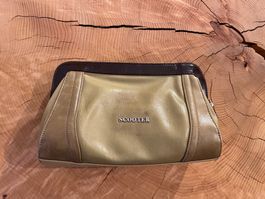 SCOOTER sac pochette cuir beige/marron | Leder Clutch