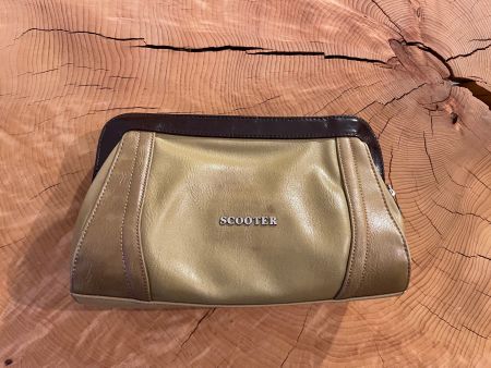 SCOOTER sac pochette cuir beige/marron | Leder Clutch
