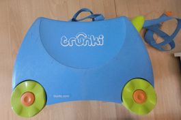 Trunki children's ride-on suitcase blue used