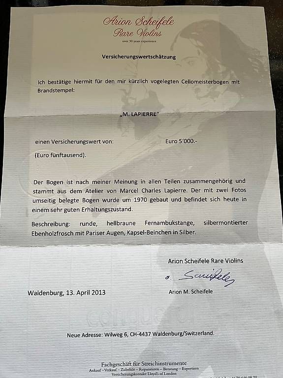 Strumenti musicali: Cellomeisterbogen – Usato da Münchenstein venduto da Blumenfee08 2