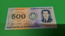 Peru Banknote 500 Soles de Oro, Jahrgang 1976, Top