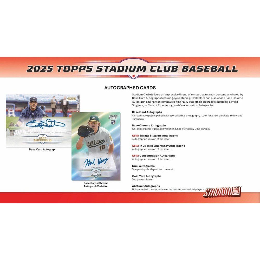 Nba Carte collezionabili: 2025 Topps Stadium Club Baseball Mega Box – Nuovo e nell'imballaggio originale da Magden venduto da CHSportscardsCol. 9
