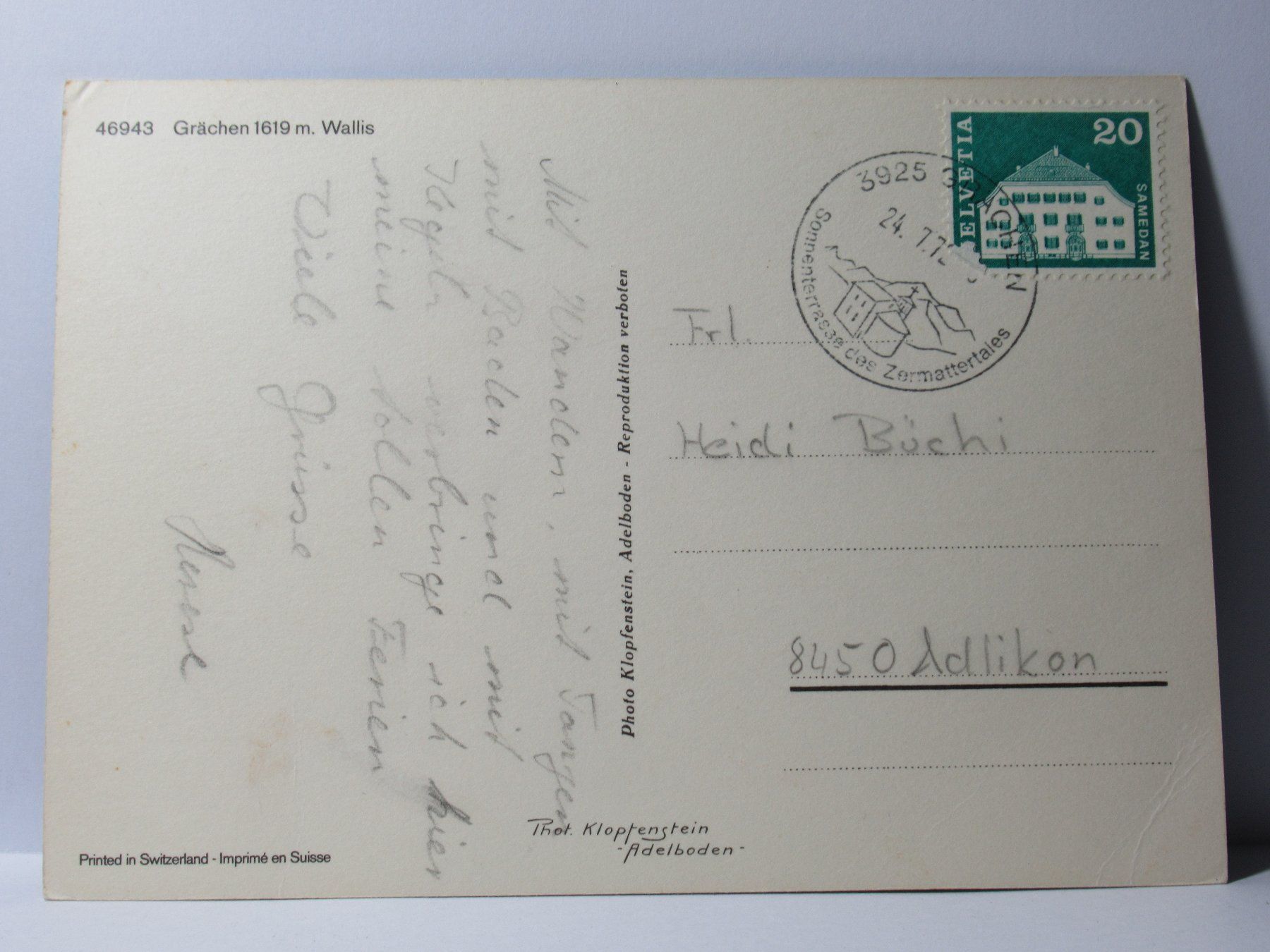 Cartoline postali: Grächen – Usato da Grenchen venduto da frechri 1