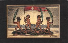 Bundesfeierkarte 1916  , Nr. 15o ohne Wertzeichen
