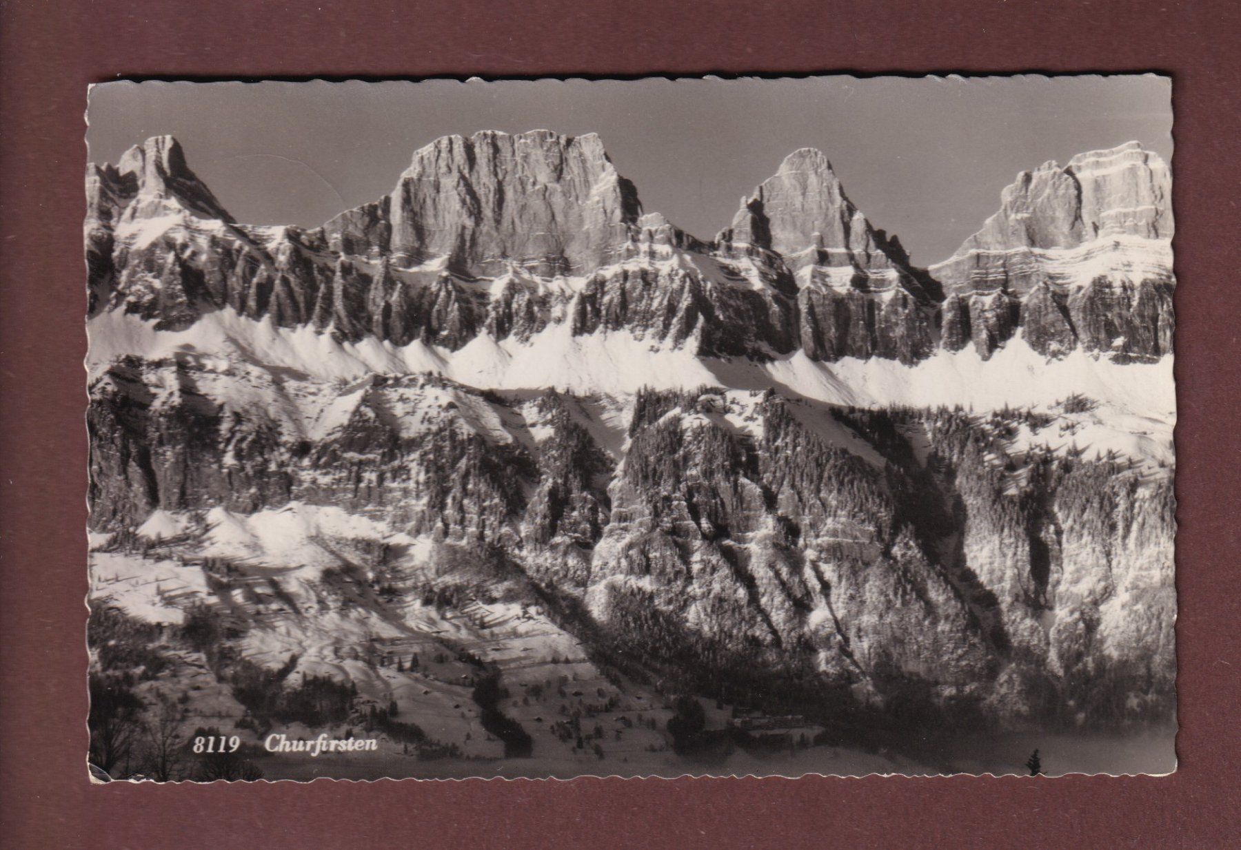 Ansichtskarten: CHURFIRSTEN - 1947 – Gebraucht aus Pully von nicecards-shop