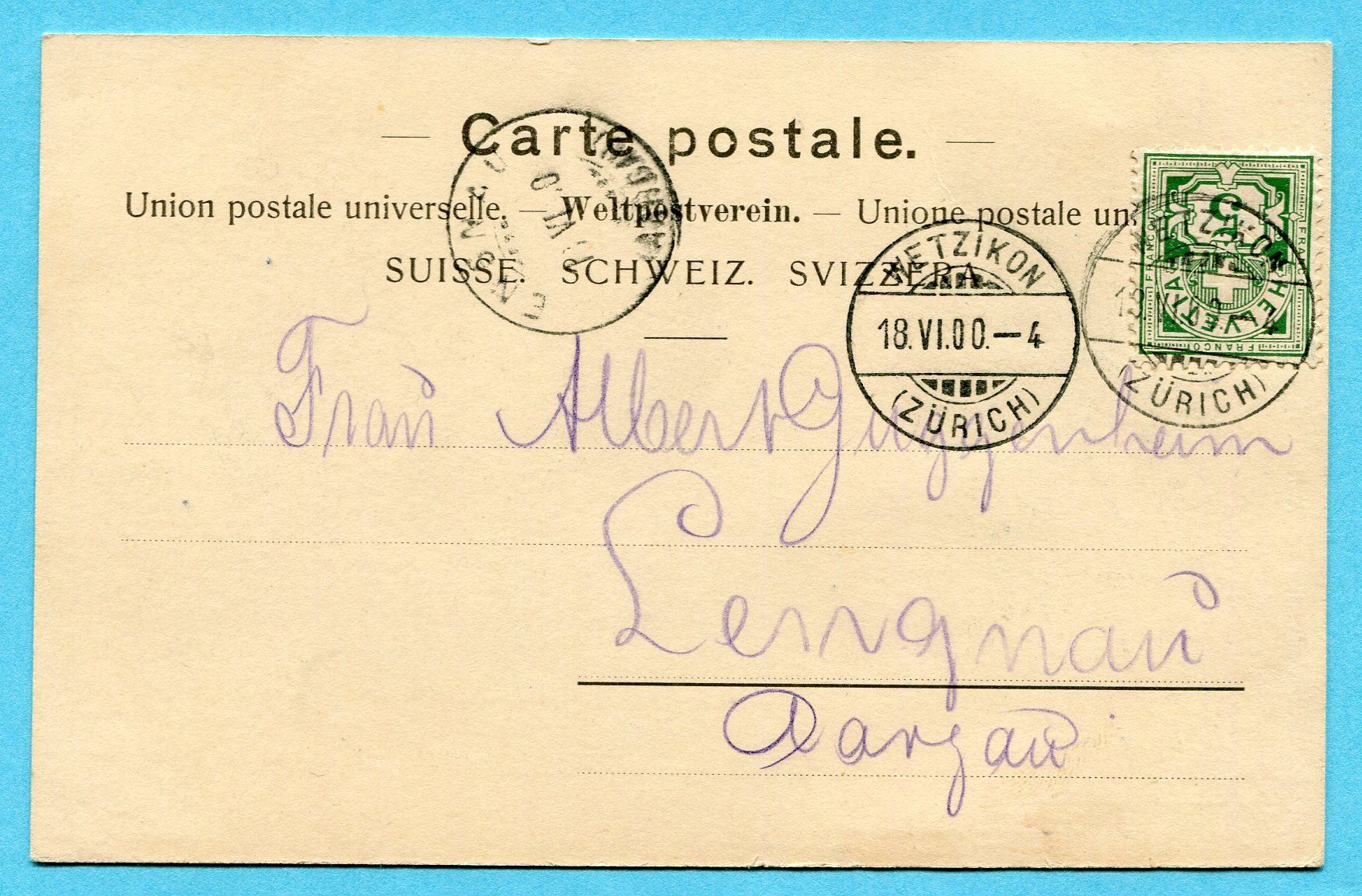Cartes postales: Gruss aus Wetzikon 1900 – D'occasion à Opfikon par Prophila 1