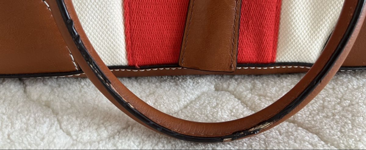 Michael Kors Borse da donna: Michael Kors Tasche, Canvas/Leder, rot/weiss. – Usato da Uster venduto da Family_Boutique 4
