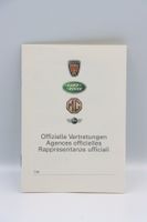 Rover / LandRover / MG / Mini Vertretungsliste 1999 Prospekt