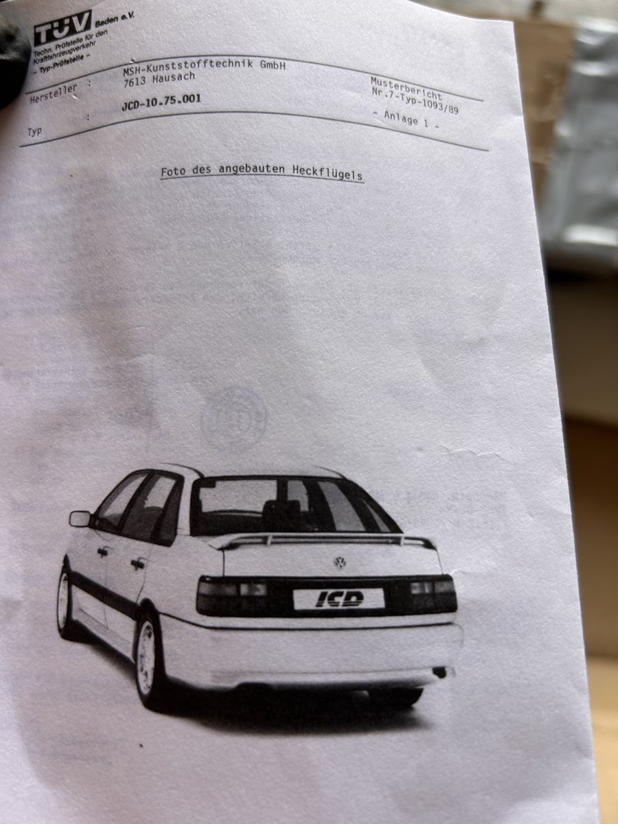 Volkswagen Alle Autoersatzteile: Spoiler VW Passat – Neu (gemäss Beschreibung) aus Fribourg von rs19 5