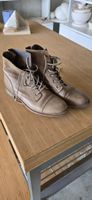 Stiefeletten Damen Leder beige, Grösse 39 getragen