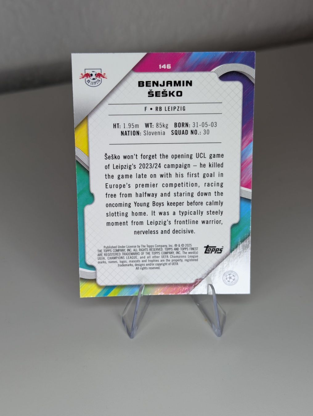 Topps Carte collezionabili: Benjamin Sesko 022/150 RB Leipzig Topps Finest – Nuovo (secondo la descrizione) da Hunzenschwil venduto da BRPCards 2