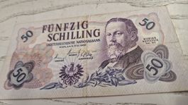 50 Schilling Geldschein Österreich 1962