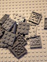 Lego 8x Platten 3x3 (11212) dunkelgrau