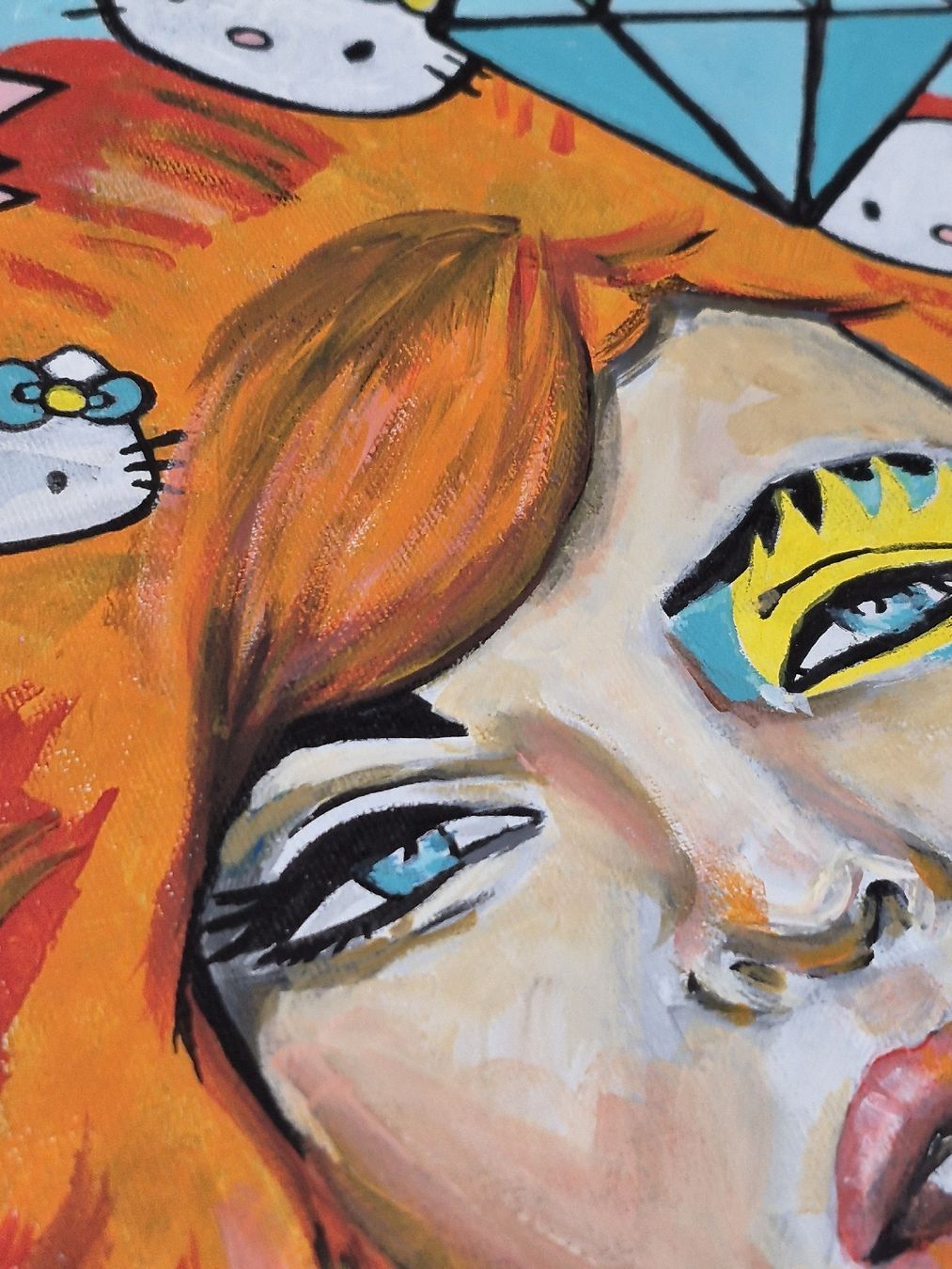 Dipinti: Hello Beauté Pop Art Original Signé  – Nuovo e nell'imballaggio originale da Sévery venduto da S1AN 2
