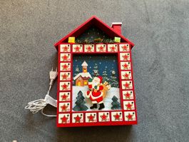 Adventskalender Holzhaus ,beleuchtet
